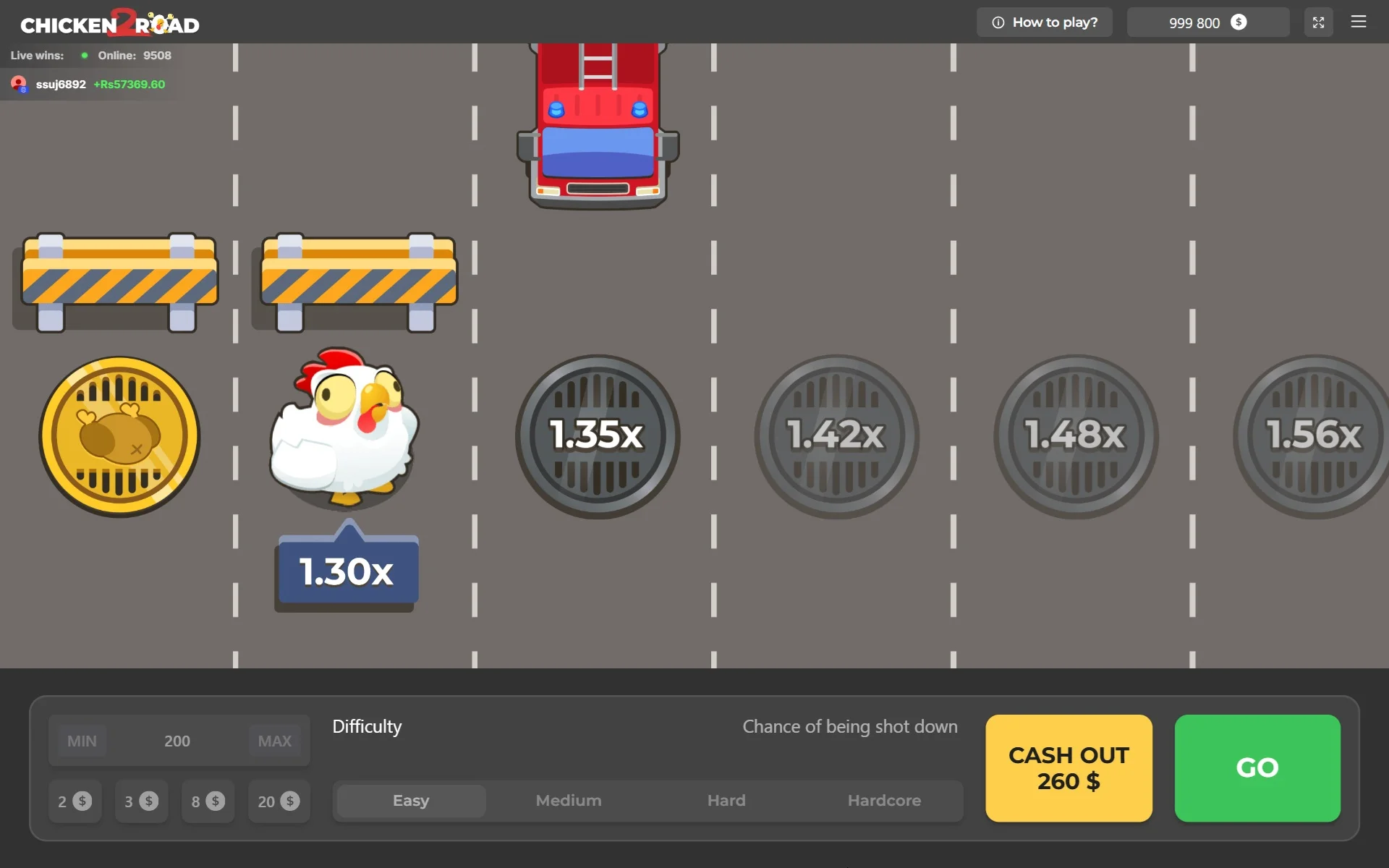 Schermata promozionale di Chicken Road 2 con la gallina protagonista del Gioco del Pollo