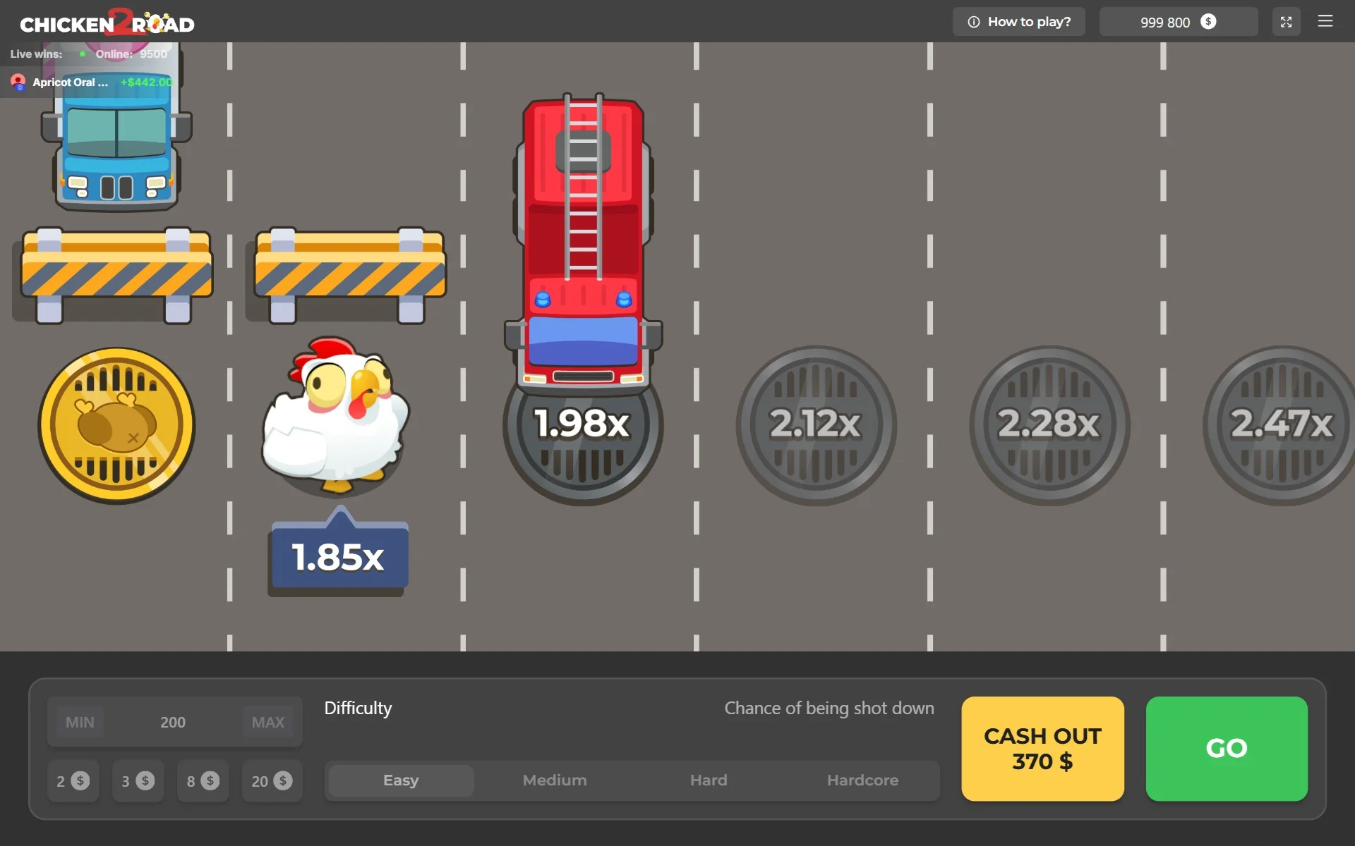 Esempio di percorso in Chicken Road 2 per scegliere quando avanzare o incassare